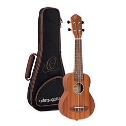 Ortega Guitars Soprano Ukulele Acoustic – Timber Series – Including Gigbag – Sapele, Natural (RFU10S)