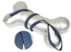 Croci Guinzaglio in Similpelle, Blu, 20 cm x 15 mm