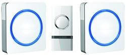 Solight 1L23-2x campana inalámbrica con conexión de socket, 120 m, blanco