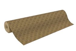 Clairefontaine 223912C - Een rol cadeaupapier, lange lengte, ruw kraftpapier, 70 g, motieven: elegante zwarte bloemen, afmetingen: 50 x 0,70 m, cadeaupapier, Kerstmis, verjaardag