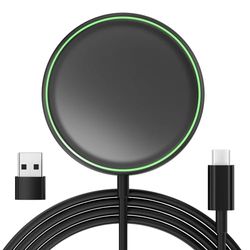 Mag-Safe Wireless Charger Charger Wireless Caricabatterie Compatibile con MagSafe Caricabatterie per i Phone 15/14/14 Plus/14 Pro/14 Pro MAX/i Phone 13/13 Pro/13 Pro Max/13 Mini/12/12 Pro, Nero