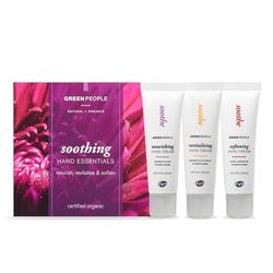 Green People Soothing Hand Essentials Set - Natural & Organic Hand Creams - Shea Butter for Dry Hands - Vegan, Organic & Cruelty Free
