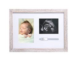 Pearhead Armband ID Foto & Sonogram Frame, Baby Ultrasound Photo Frame, Rustic