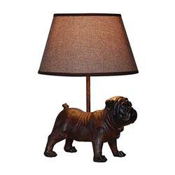 Lampada Bulldog marrone