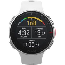 Polar Vantage V-Reloj Premium con GPS y Frecuencia Cardíaca, Multideporte y Perfil de Triatlón, Potencia de Running, Batería Ultra Larga, Resistente al Agua, M/L, Blanco