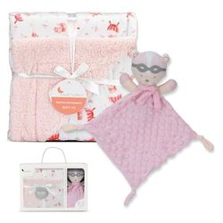Baby geschenkset: roze deken "Paracaidista" met doudou
