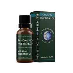 Mystic Moments | Organic Sandalwood Australian Essential Oil 5ml - Pure & Natural Oil for Diffusers, Aromatherapy & Massage Blends Vegan GMO Free