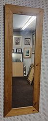 Modec Mirrors 95mm SOLID PINE, LIGHT OAK STAINED PLAIN GLASS FULL LENGTH DRESSING MIRROR. 19” x 52” (48cm x 132cm)