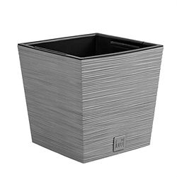 Pot de fleurs avec reserve d´eau 7,5 L gris galet - FURU