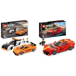 LEGO 76918 Speed Champions McLaren Solus GT y McLaren F1 LM, 2 Coches de Juguete para Construir & 76914 Speed Champions Ferrari 812 Competizione, Maqueta de Coche para Construir