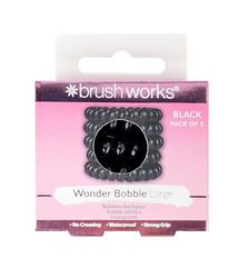 Brushworks Wonder Bobble Large Bobbles élastiques Black 5 pièces