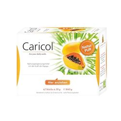 Caricol | Ingrédients 100% naturels de qualité bio | Avec papaïne | Facile à doser | 42 bâtonnets de 20 g (840 g)