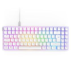 NZXT Function 2 MiniTKL - 2024 Clavier de Jeu Optique Tenkeyless - Éclairage RVB - Taux de requête 8K - Commutateurs d'option linéaire - Déclenchement réglable - Échange à Chaud - Blanc DE (QWERTZ)