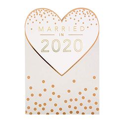 Getrouwd in 2020 Huwelijksfeestkaart van Hallmark - Gesneden Ontwerp