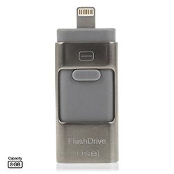 Silica dms078silver8 – iFlash Drive per Android e iOS 8 GB, Colore: Silver