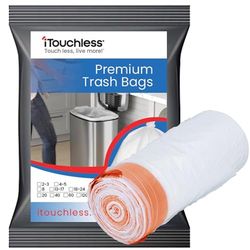iTouchless Bolsas de basura altas, se adapta a cubos de basura de 8 galones, forros fuertes para cubos de basura de cocina, para reciclaje de basura en el hogar, oficina, transparente, 40 unidades