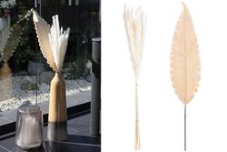 Pack of 4 Foam Flower, Synthetic foam, cream, PU 4, L. 2 cm, W. 18 cm, H. 82 cm