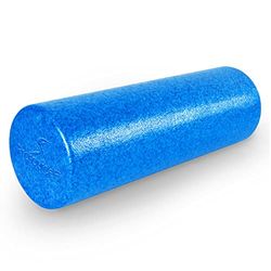 ProsourceFit High Density Foam Rollers 18 - inches long, Firm Full Body Athletic Massager for Back Stretching, Yoga, Pilates, Post Workout Trigger Point Release, Blue