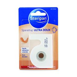 Steripan - Sparadrap ultra macio - alta tolerância cutânea, com dispensador - peles sensíveis, 2,5 cm x 5 m