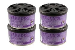 Paradise Scents Set of 4 Organic Air Fresheners in a tin of 37 gr. Jasmine Scent. Pleasant and long lasting scent. Perfect for Car, Home or Office.