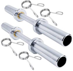 G5 HT SPORT Manubrio olimpionico Da 51 cm | DIAMETRO 50 mm | Con O Senza Chiusure | Manico zigrinato 28mm I Power Training | (Doppio Manubrio olimpionico con molle Ø50 mm)