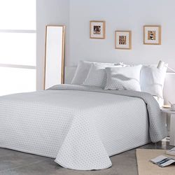 VIALMAN Colcha Bouti leve Sofia, 26 para cama de casal de 150 cm, tamanho colcha 250 x 270 cm, cor cinzenta