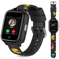 LiveGo Smart Watch 4G per Bambini con GPS Tracker e Chiamate, Schermo Tattile HD, Combinazione di SMS, Voce, Videochiamate, SOS, Orologio Smart 4G per Ragazzi e Ragazze 6-12 Anni (t13 nero)