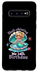 Carcasa para Galaxy S10 Fiesta de cumpleaños de sirena Shell Celebración 14 años