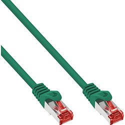 InLine® 76111G Patch Cable, S/FTP (PiMf), Cat.6, 250 MHz, PVC, CCA, Green, 1 m