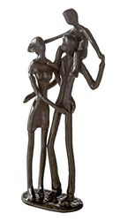 CASABLANCA - kunststobject - figuur - design sculptuur" Parents" van ijzer · gebruineerd - hoogte 19 cm · breedte 8 cm · diepte 5 cm