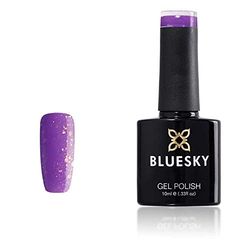 Bluesky Smalto Per Unghie Gel, Viola, Luccichio, Xk37, Rosa (Per Lampade Uv E Led) - 10 Ml