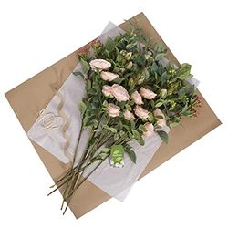 Fully Bloomed Artificial Peach Flower Bouquet with Peonies, Elderflower, Berries & Greenery - Perfect for weddings, home décor, office & table centrepieces