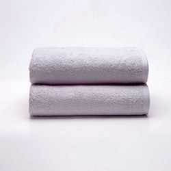 Sancarlos - Lot de 2 Serviettes Ocean de Douche, Couleur Gris Clair, 100% Coton, 550 g/m²