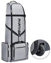 Partage Golf reistas met wielen,Golf Travel Case voor luchtvaartmaatschappijen, 600D Heavy Duty Oxford - Grijs