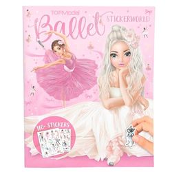 Depesche 13610 TOPModel Stickerworld Ballet-Libro 20 Fondo para Pegar, Incl. 3 páginas Dobles de Pegatinas de Ropa y Accesorios, Multicolor, One Size
