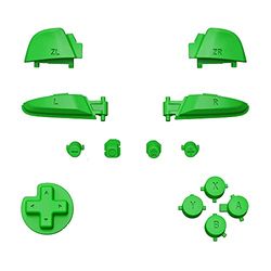 eXtremeRate Pulsante ABXY D-pad Croci Direzionali Tasti ZR ZL L R Ricambio per Nintendo Switch Pro Controller Joystick(Verde) con Cacciaviti-NON Include Controller