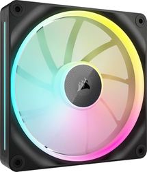 CORSAIR iCUE LINK LX140 RGB 140 mm PWM Ventilator Enkele Verpakking – Dubbele Lichtlussen – Vereist iCUE LINK System Hub (Apart Verkrijgbaar) – CORSAIR AirGuide Technologie – Zwart