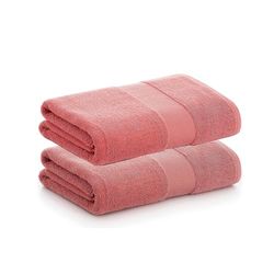 PADUANA Lot de 2 Serviettes de Bain 100 x 150 cm, 100% Coton peigné, séchage Doux, Rapide et Absorption maximale, Disponible en Toilette, lavabo, Douche