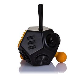 DAM – Fidget Cube Anti Stress met 12 modules, ontspannend zwart (dmv095black)