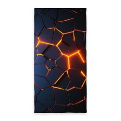 Herding Serviette de Bain en velours Effet 3D Lava, 75x150 cm, 100% coton, Velours