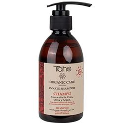 Tahe Organic Care Shampooing sans sulfates nettoyant et régénérant Innate avec de l'huile de Coco, d'Olive et d'Argan, 300 ml