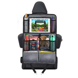 AiQInu Rugleuningbescherming voor de auto, kinderen, organizer voor kinderen, waterdicht en gemakkelijk te reinigen, met 12,5 inch tablettas