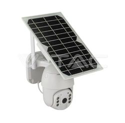 V-TAC HD Smart Solar Energy PTZ Camera With Sensor White Body
