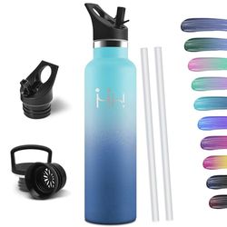 HoneyHolly Botella Agua Acero Inoxidable, 1000ML Reutilizable Sin BPA, Botella Agua Termica, Botella Agua, Aislamiento Al Vacío de Doble Pared, Termos, Cantimplora para Adultos, Deporte