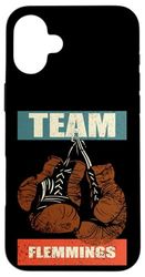 Flemmings last name Retro Family Boxing Gloves Case for iPhone 16 Plus