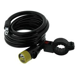 Burg-Wächter lucchetto per bici con chiave, lucchetto a spirale 340 180 L con supporto, dispositivo antifurto, lucchetto a fune, lungo 180 cm, Ø 12 mm, colori assortiti