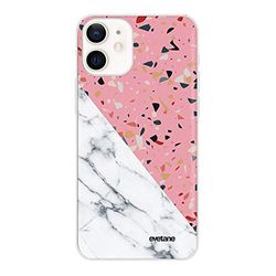 Fodral för 5,4 tum iPhone 12 Mini, Terrazzo marmor vit