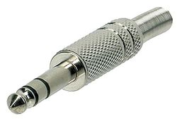 GEWA Alpha Audio Stecker Klinke 6,3 mm Stereoklinke, mit Knickschutzspirale, für Kabel bis 6 mm Durchmesser