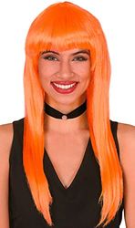 FIESTAS GUIRCA, S.L. Perruque Orange Cheveux Longue Eco