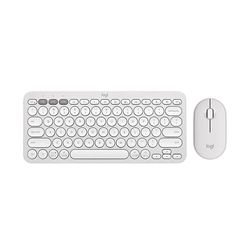 Logitech Pebble 2 Combo - QWERTY US International Layout, Tonal White